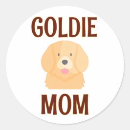Goldie Golden Retriever Dog Mom Dad Pet Lovers Runt Klistermärke