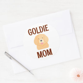 Goldie Golden Retriever Hund Mamma Pappa Husdjur Ä Runt Klistermärke