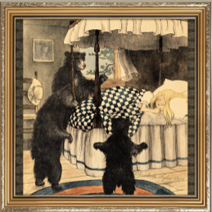 Goldie Locks Three Bears Fairytale Kakelplatta