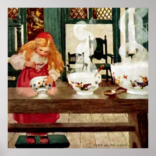 "Goldilocks and the Porridge" av Jessie W Smith Poster (Framsidan)