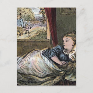 Goldilocks Asov i lilla Bear's Bed Vykort