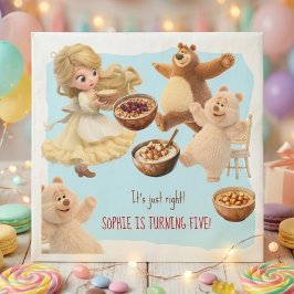 Goldilocks födelsedag  pappersservett