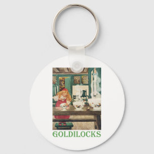 Goldilocks och de tre björnarna nyckelring