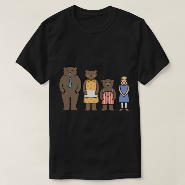Goldilocks och de tre björnarna t shirt (Design framsida)