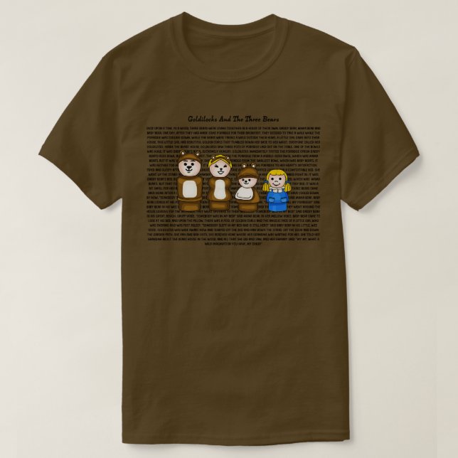 Goldilocks och de tre päronstaven 1 t shirt (Design framsida)