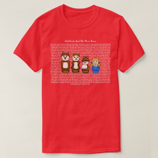 Goldilocks och de tre päronstoriken t shirt (Design framsida)