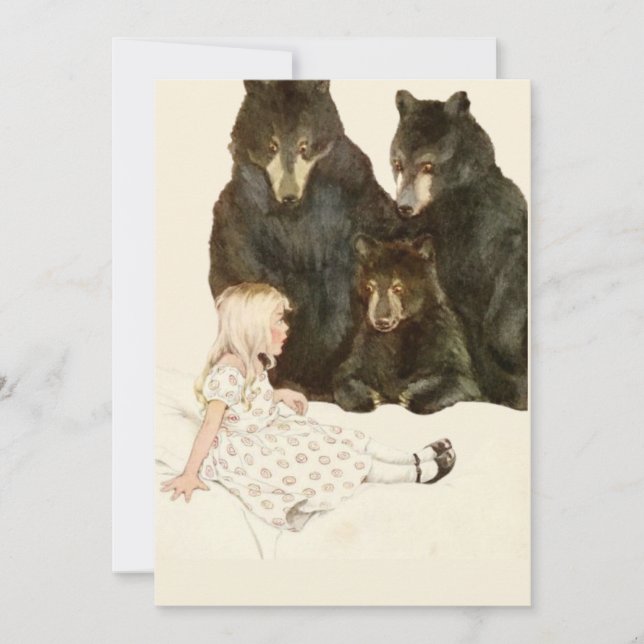Goldilocks och det tre päronkortet tack kort (Framsida)
