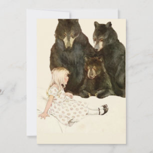 Goldilocks och det tre päronkortet tack kort