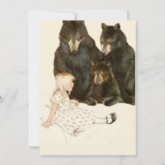 Goldilocks och det tre päronkortet tack kort