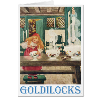 Goldilocks och tre päron hälsningskort