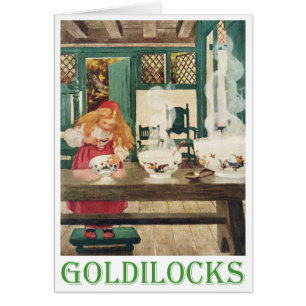 Goldilocks och tre päron hälsningskort