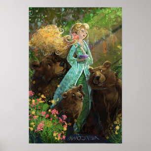 Goldilocks och tre päron poster