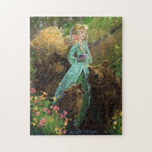 Goldilocks och tre päron pussel