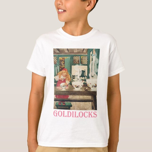 Goldilocks och tre päron tee (Framsida)