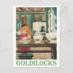 Goldilocks och tre päron vykort