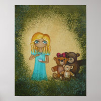 Goldilocks och trebitars konst Poster