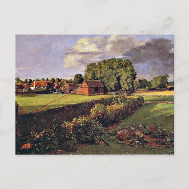 Golding Constable's Blomsterträdgård-grafik Vykort (Framsida)