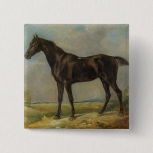 Golding konstapel svart Ridning-Häst, c.1805-10 Knapp