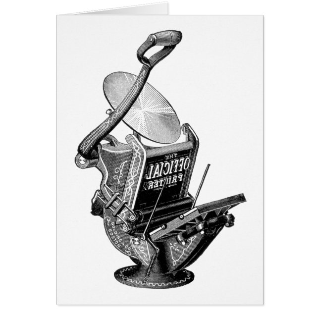 Golding officiellt boktryckkort hälsningskort (Framsidan)