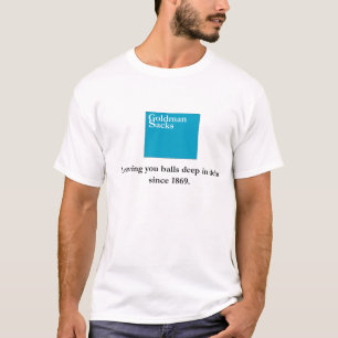 Goldman säckar packar ihop t shirt