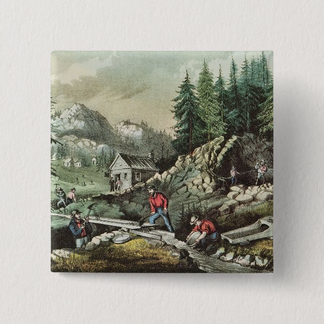 Goldmining i Kalifornien, 1871 Knapp (Framsida)