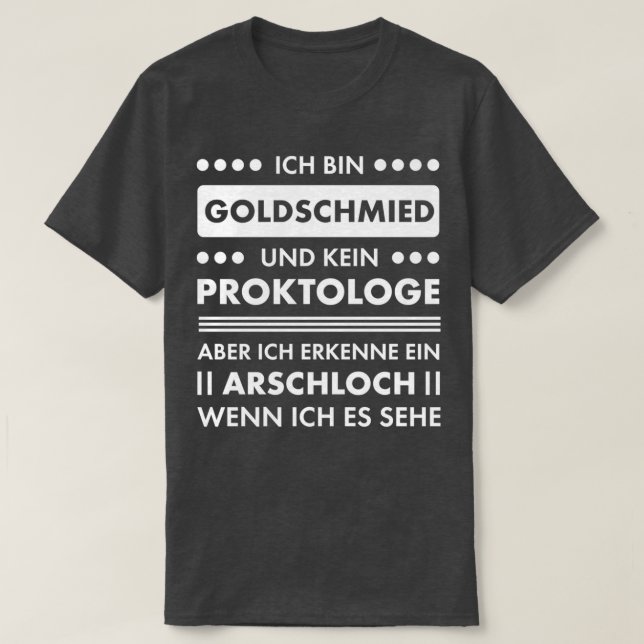 Goldsmith I goldsmith motif for blacksmith metalwo T Shirt (Design framsida)
