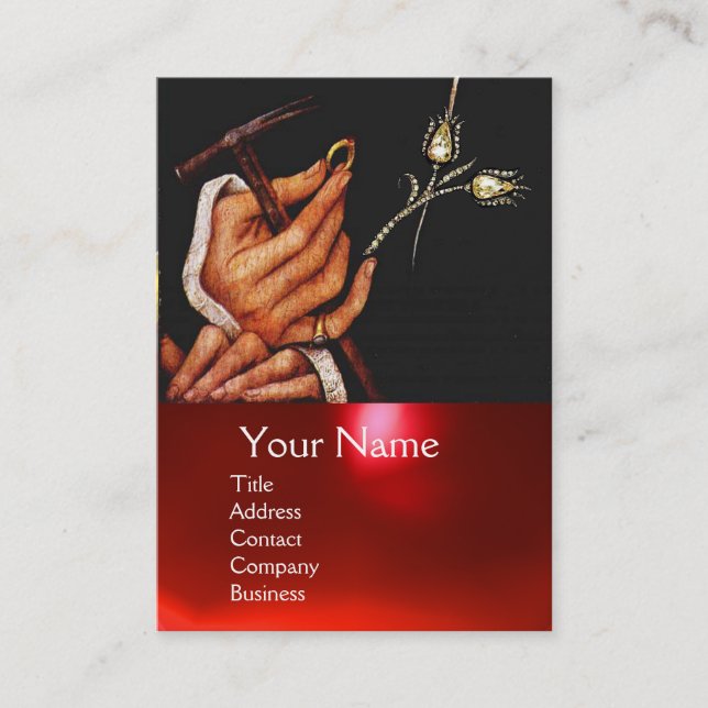 GOLDSMITH,PRECIOUS METALWORKER,GULD JEWELRY ART VISITKORT (Framsida)