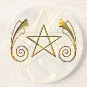 Goldtone Pentacle Underlägg