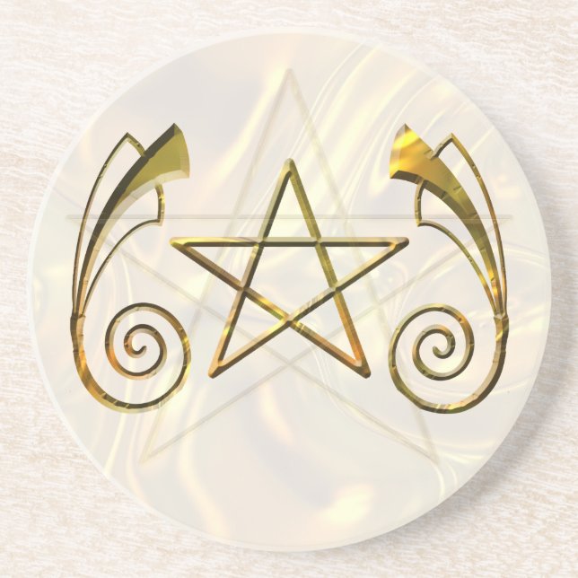 Goldtone Pentacle Underlägg (Framsidan)