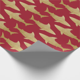 Goldtone Shark Wrapping Papper Presentpapper