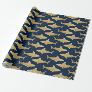 Goldtone Shark Wrapping Papper Presentpapper