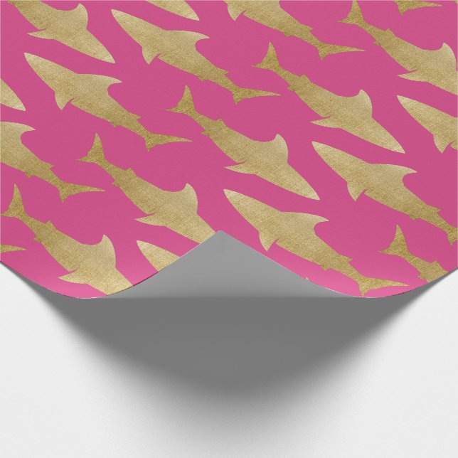 Goldtone Shark Wrapping Papper Presentpapper (Hörn)