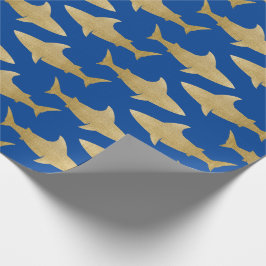 Goldtone Shark Wrapping Papper Presentpapper