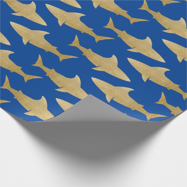 Goldtone Shark Wrapping Papper Presentpapper (Hörn)