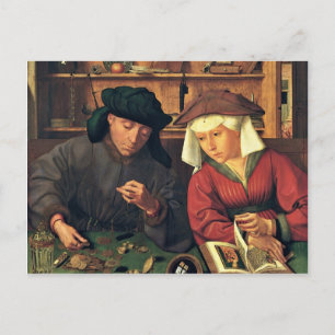 Goldwäger och hans fru av Massys Quentin Vykort