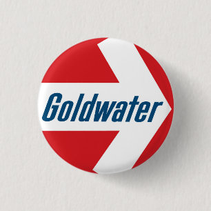 Goldwater 1964 Kampanj Button Knapp
