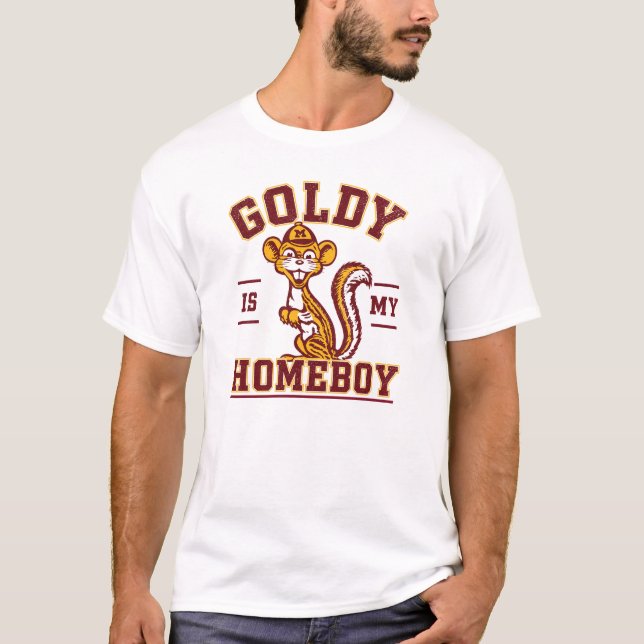 Goldy är min hemmapoike Retro Gopher T-shirt (Framsida)