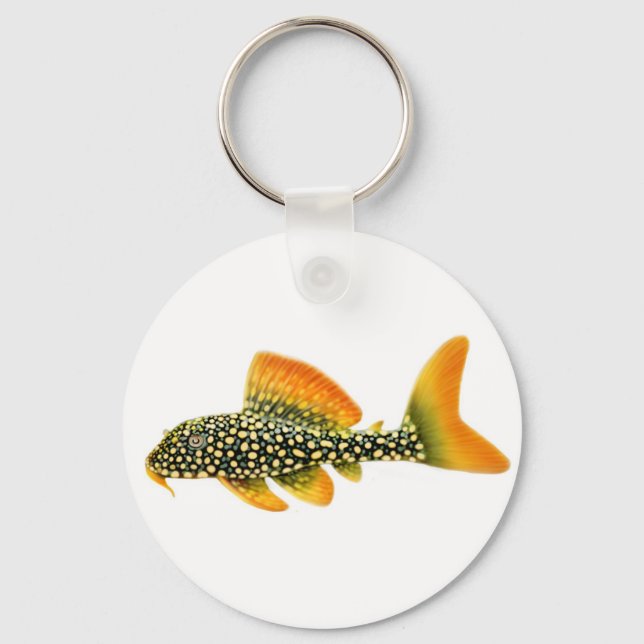 Goldy Sunshine Pleco Keychain Nyckelring (Framsida)