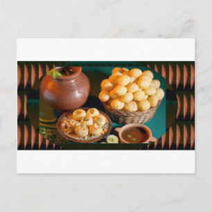 GOLE GAPPAY Panni Puri Indian Cuisine Snack Vykort