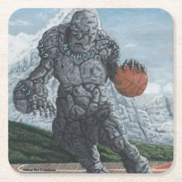 Golem Dribbling Basketball Sports Papper Underlägg Kvadrat