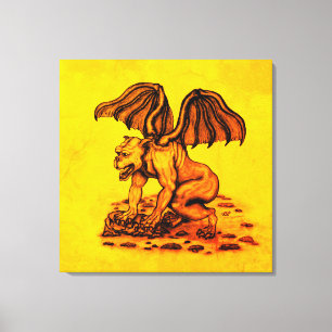 Golem Gargoyl Canvastryck