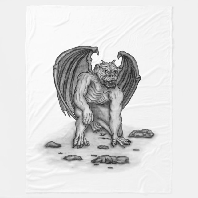 Golem Gargoyl Fleecefilt (Framsidan)