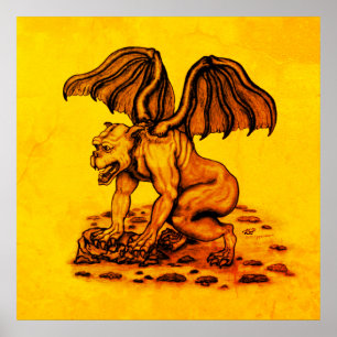 Golem Gargoyl Poster