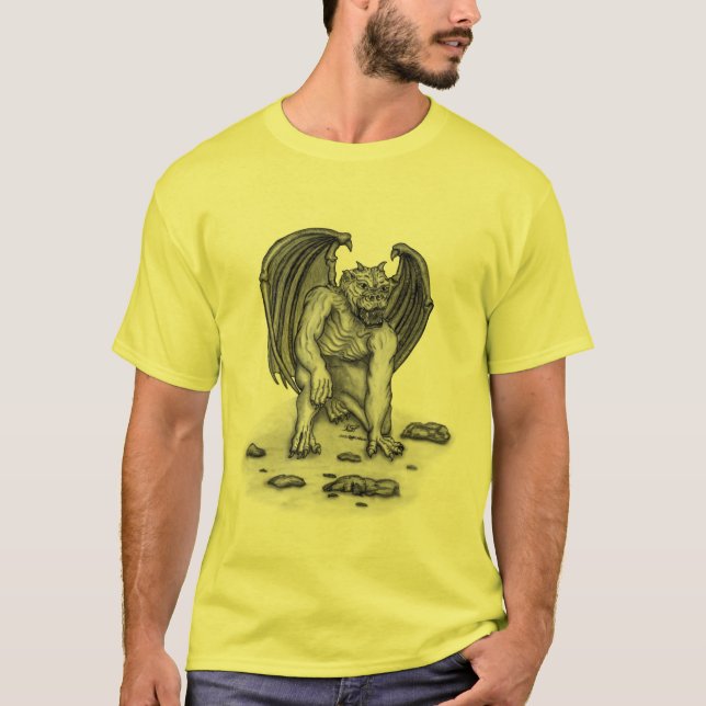 Golem Gargoyl T Shirt (Framsida)