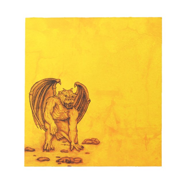 Golem Gargoyle Anteckningsblock (Framsida)