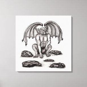 Golem Gargoyle Canvastryck