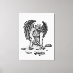 Golem Gargoyle Canvastryck