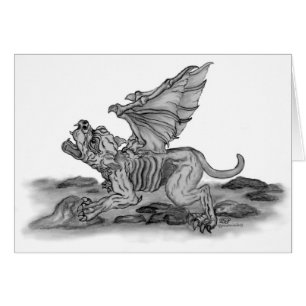 Golem Gargoyle Hälsningskort