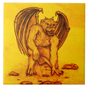 Golem Gargoyle Kakelplatta