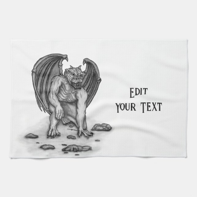 Golem Gargoyle Kökshandduk (Horisontell)